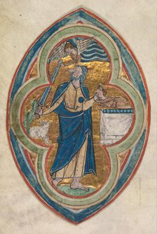 Miniature Excised from a Compendium in historiae genealogia Christi…, 1200-1250. Creator: William de Brailes (English, active c. 1230), workshop of.