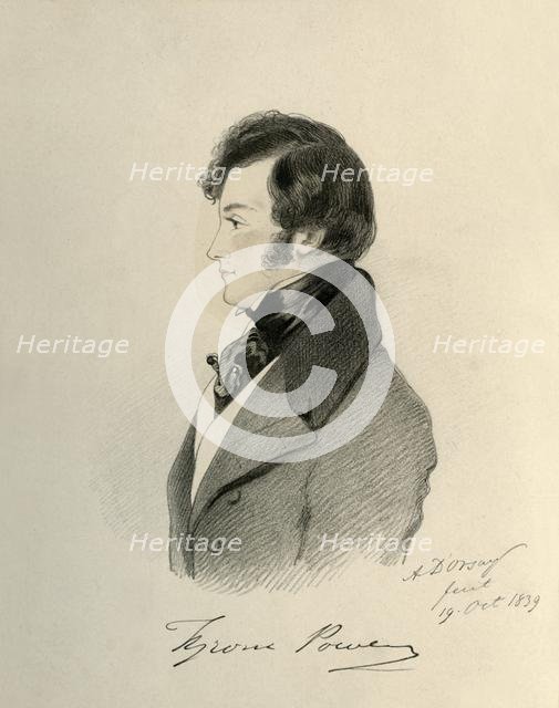 'Tyrone Power', 1839. Creator: Richard James Lane.