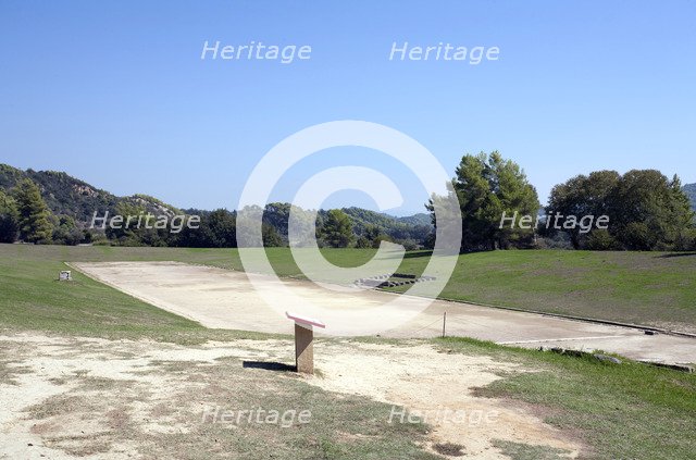 The stadium at Olympia, Greece. Artist: Samuel Magal