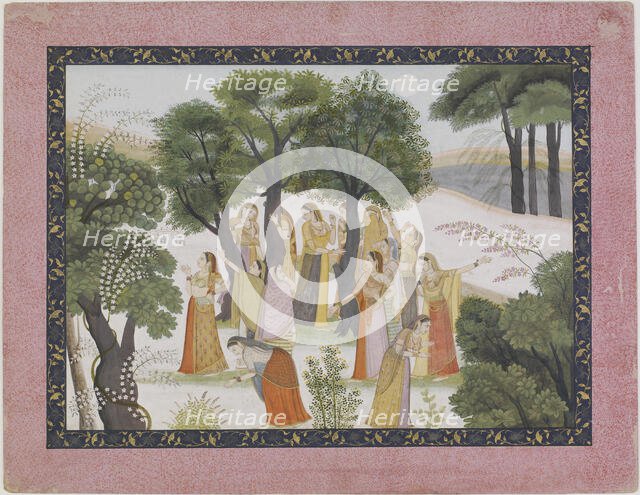 The Gopis Search for Krishna from a Bhagavata Purana, ca. 1780. Creator: Unknown.
