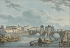 View of the Fontanka at the Obukhov Bridge, 1823. Artist: Beggrov, Karl Petrovich (1799-1875)