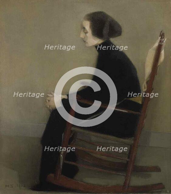 The Seamstress (The Working Woman), 1905. Creator: Helene Schjerfbeck.