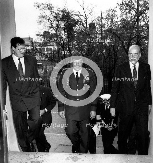 General Colin Powell (1937- ), American Politician, 1992. Artist: Sidney Harris