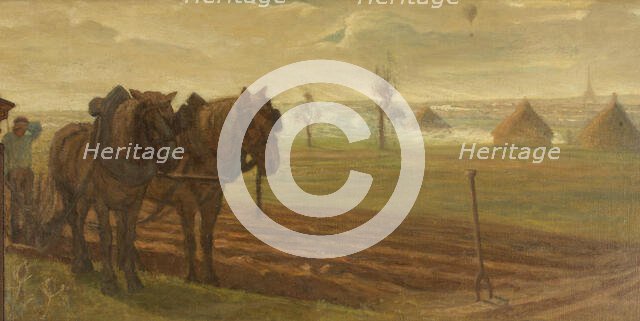 Sketch for the reception hall in the town hall of Vanves: Surroundings of Vanves, 1902. Creator: Jean Joseph Enders.