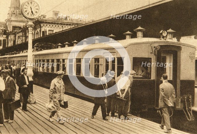 Electric multiple unit train, Moscow, USSR, 1920s. Artist: Unknown