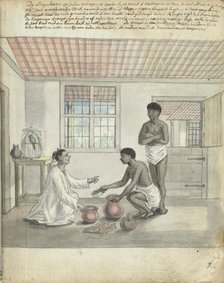 Butter trade in Ceylon, 1785-1786. Creator: Jan Brandes.