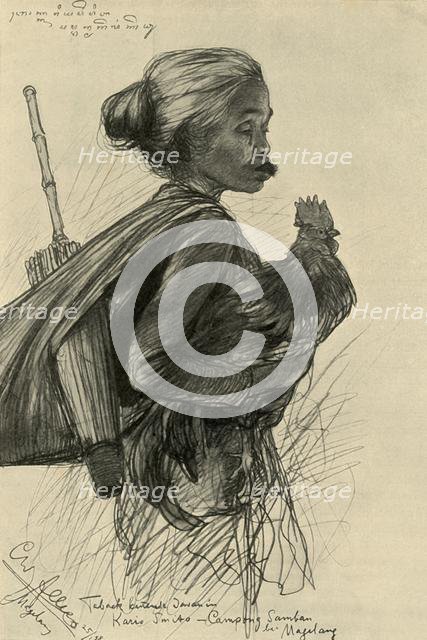 Woman chewing tobacco, Magelang, Java, 1898. Creator: Christian Wilhelm Allers.