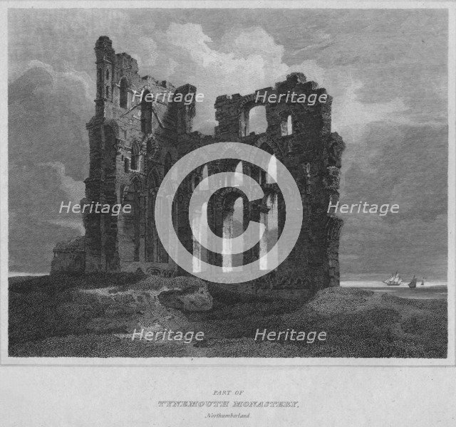'Part of Tynemouth Monastery. Northumberland', 1814. Artist: John Greig.