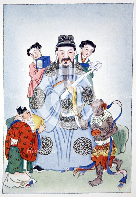 Wen Ch'ang, K'eui-Hsing and Chu I, 1922. Artist: Unknown