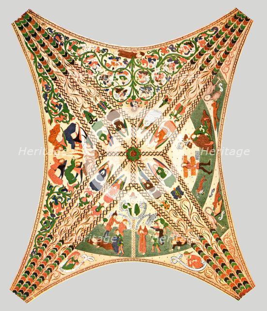 Ceiling decoration in Floda Church, Flodafors, Södermanland County, Sweden, (1928). Creator: Unknown.