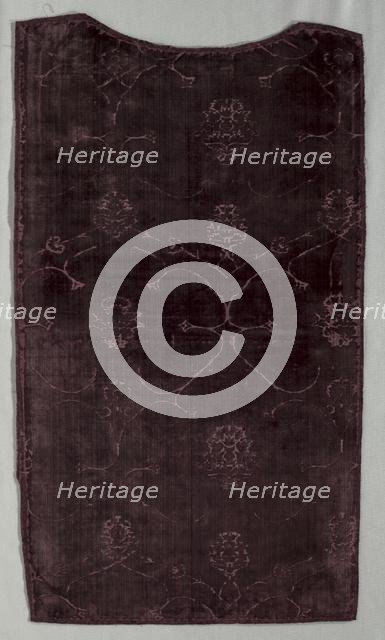 Velvet with Pomegranate Pattern, 1400s. Creator: Unknown.