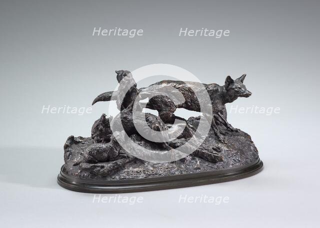 A Family of Foxes, model 1847. Creator: Pierre-Jules Mene.