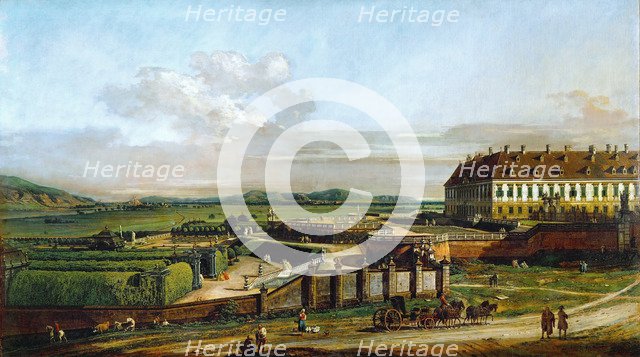 The Castle of Schlosshof seen from north, Between 1758 and 1761. Artist: Bellotto, Bernardo (1720-1780)