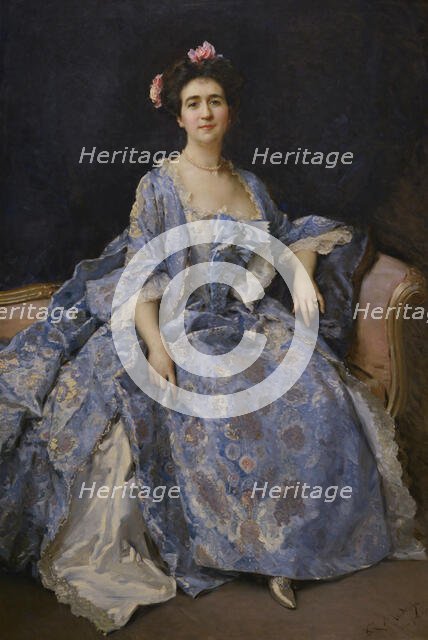 Portrait of Maria Hahn, the Painter's Wife, 1901.  Creator: Raimundo de Madrazo y Garreta.