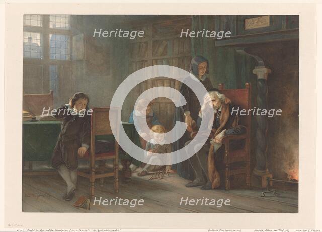 Vondel in his last years of life, 1869. Creator: Hendrik Albert van Trigt.