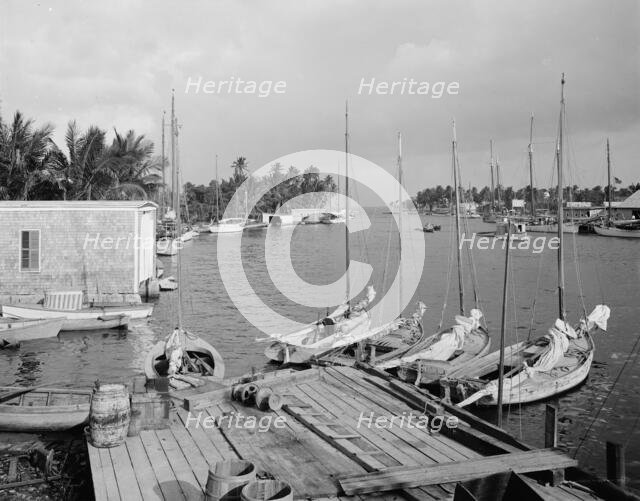 Mouth of the Miami River and Biscayne Bay, Miami, Fla., between 1900 and 1920. Creator: Unknown.