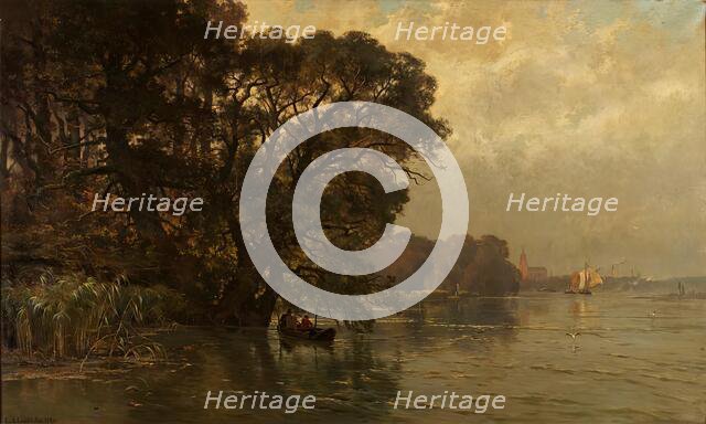 The Scheldt near Wettern (Belgium), 1880. Creator: Edmond de Schampheleer.