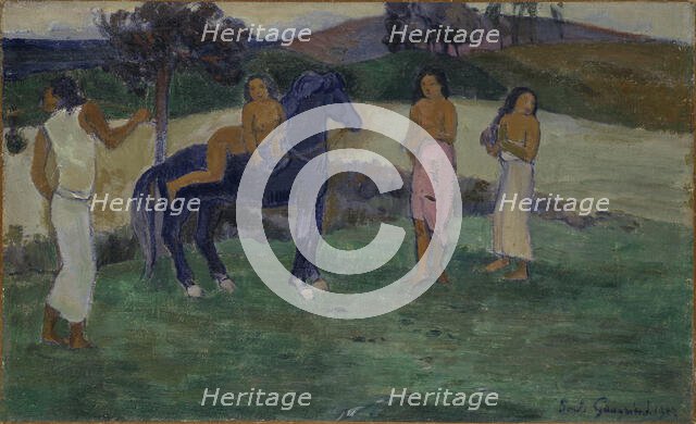 Composition with Figures and a Horse, 1902. Creator: Paul Gauguin.