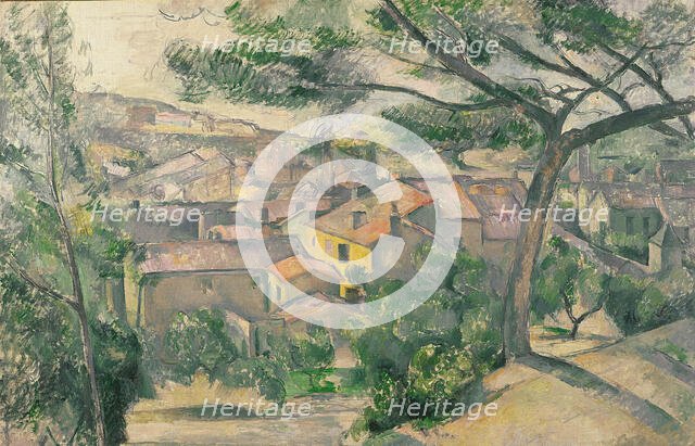 Morning View of L'Estaque Against the Sunlight, 1882-1883. Creator: Cézanne, Paul (1839-1906).