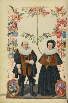 The Twenty-Seventh Generation, Christoph Derrer and His Second Wife Ursula..., about 1626-1711. Creator: Georg Strauch.