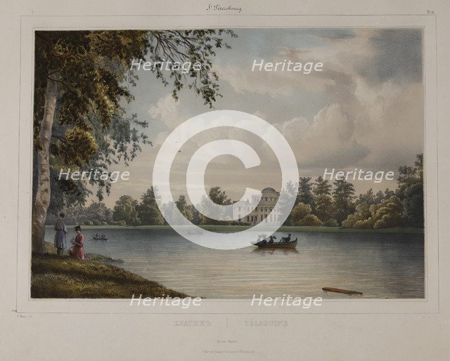 The Yelagin Palace at Saint Petersburg, 1840s.