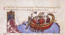 Thomas the Slav flees to the Arabs (Miniature from the Madrid Skylitzes), 11th-12th century. Artist: Anonymous  