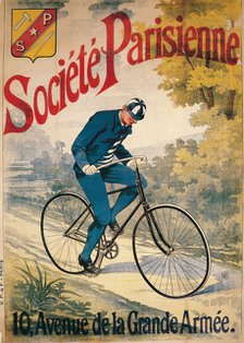 Advertisement for Societe Parisienne bicycles, c1895. Artist: Unknown.