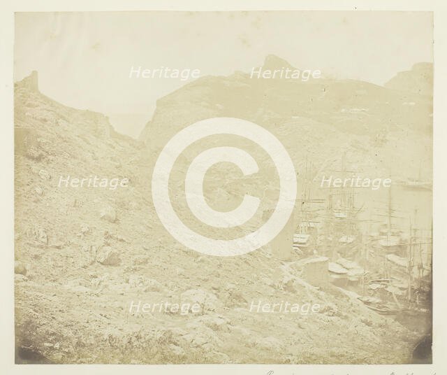 Remains of Old Genoese Castle above the Harbour of Balaklava, 1855. Creator: James Robertson.