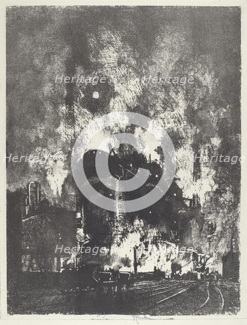 Furnaces at Night, 1916. Creator: Joseph Pennell.