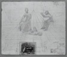 (Untitled) (Perspective Study for Illustration for Magazine Story, "Mr. Neelus Peeler's Conditions") Creator: Thomas Eakins.
