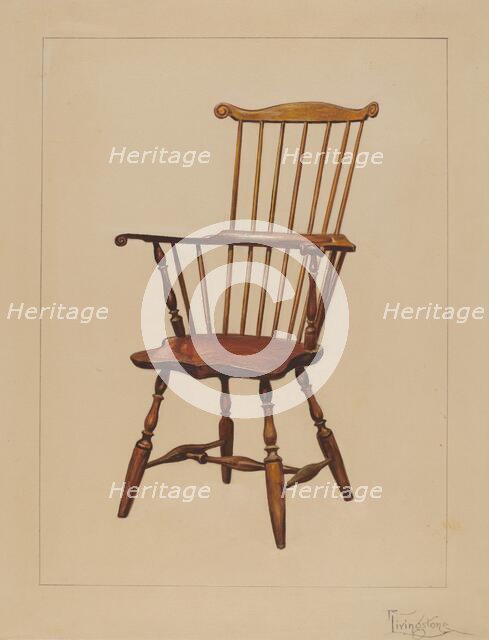 Chair, 1935/1942. Creator: Rolland Livingstone.