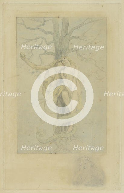 Girl with Coffee Cup, 1896. Creator: Rops; Félicien (1833-1898).