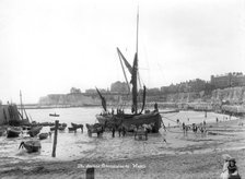 Fishing boat at Broadstairs Harbour, Kent, 1890-1910. Artist: Unknown