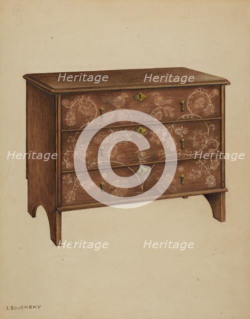 Chest with Drawers, c. 1937. Creator: Isidore Sovensky.