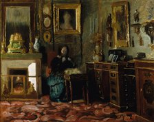 Madame de Balzac's salon, rue Fortunee, between 1850 and 1880. Creator: Jean Gigoux.