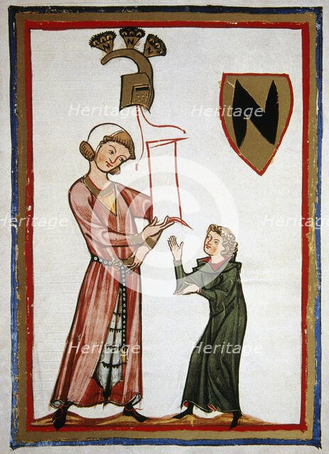 Ulrich von Winterstetten, German medieval writer and singer, Codex Manesses, 1304-1340 (2005).  Creator: Unknown.