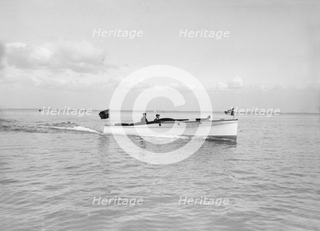 The motor launch 'Wendy' under way, 1913. Creator: Kirk & Sons of Cowes.