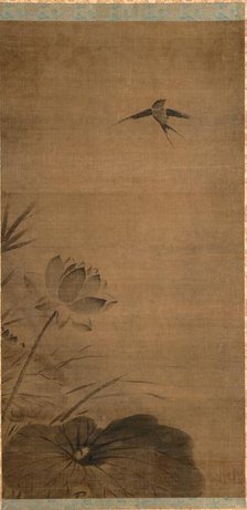 Swallow and Lotus, mid-1200s. Creator: Fachang Muqi (Chinese, 1220-1280), attributed to.