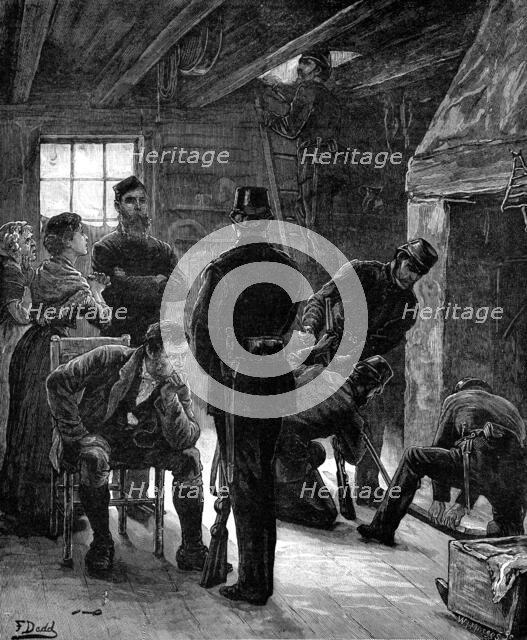 The State of Ireland: searching for arms, 1881.  Creator: W. I. Mosses.