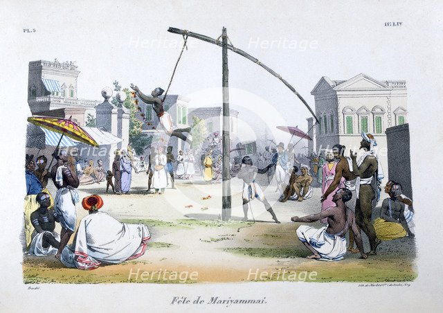 'Festival of Mariyamma, or Mariyammai', (Hindu deity), 1828. Artist: Marlet et Cie