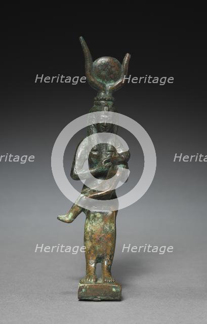 Statutette of Isis and Horus, 305-30 BC. Creator: Unknown.