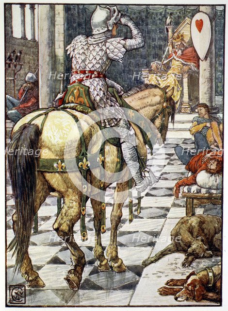 'Percival Obtains the Shield of the Beating Heart', 1911. Artist: Unknown