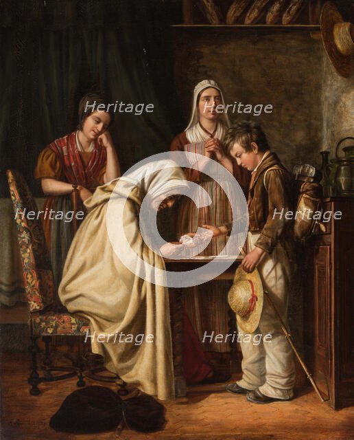 Fortune Teller, 1839. Creator: Populus, Jean-Louis (1807-1859).