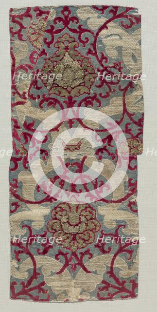 Fragment of Velvet, 15th century. Creator: Unknown.