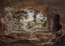 Channel of Lake Albano, 1824. Creator: Ernst Fries.