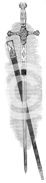 Sword of the Emperor Napoleon, at Windsor Castle, 1850. Creator: Unknown.