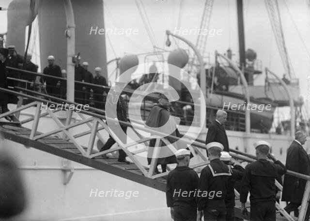 French Commission To U.S. Arriving at Navy Yard On 'Mayflower', 1917. Creator: Harris & Ewing.