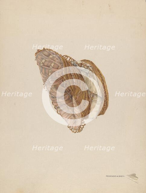 Straw Bonnet, c. 1939. Creator: Ferdinand Badin.