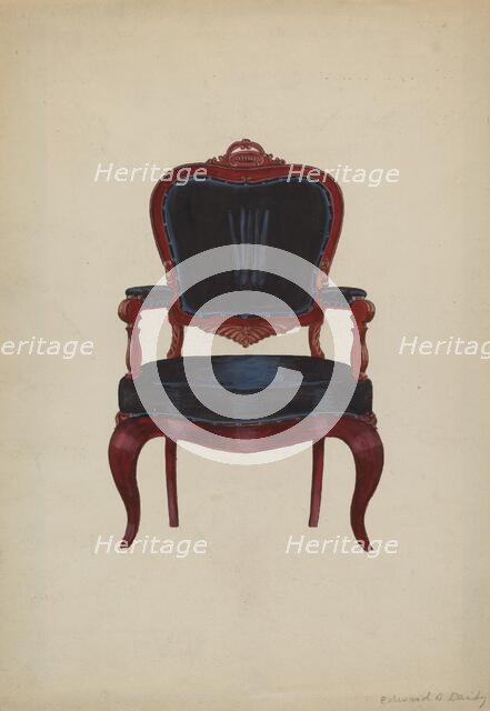 Armchair, 1935/1942. Creator: Edward A Darby.