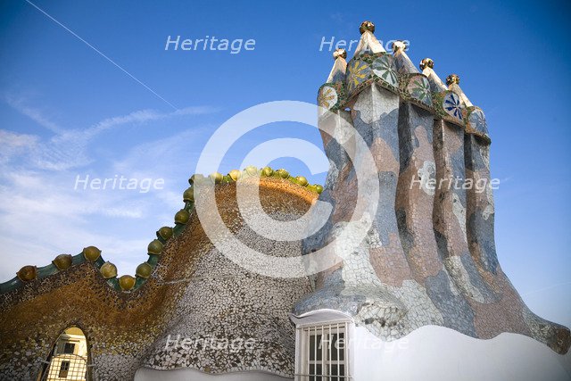 Chimneys of Batllo House, Barcelona, Spain, 2007. Artist: Samuel Magal